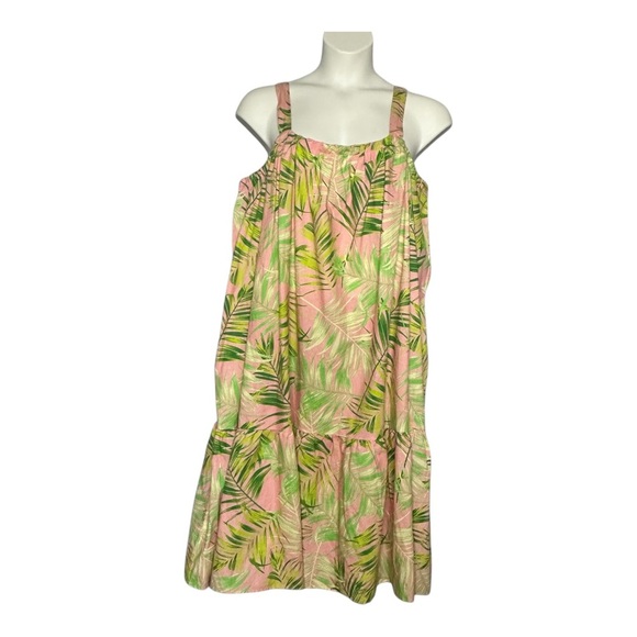 Barbour Papyrus Palm Print Cotton Sundress  Sz: 12 - Picture 3 of 9